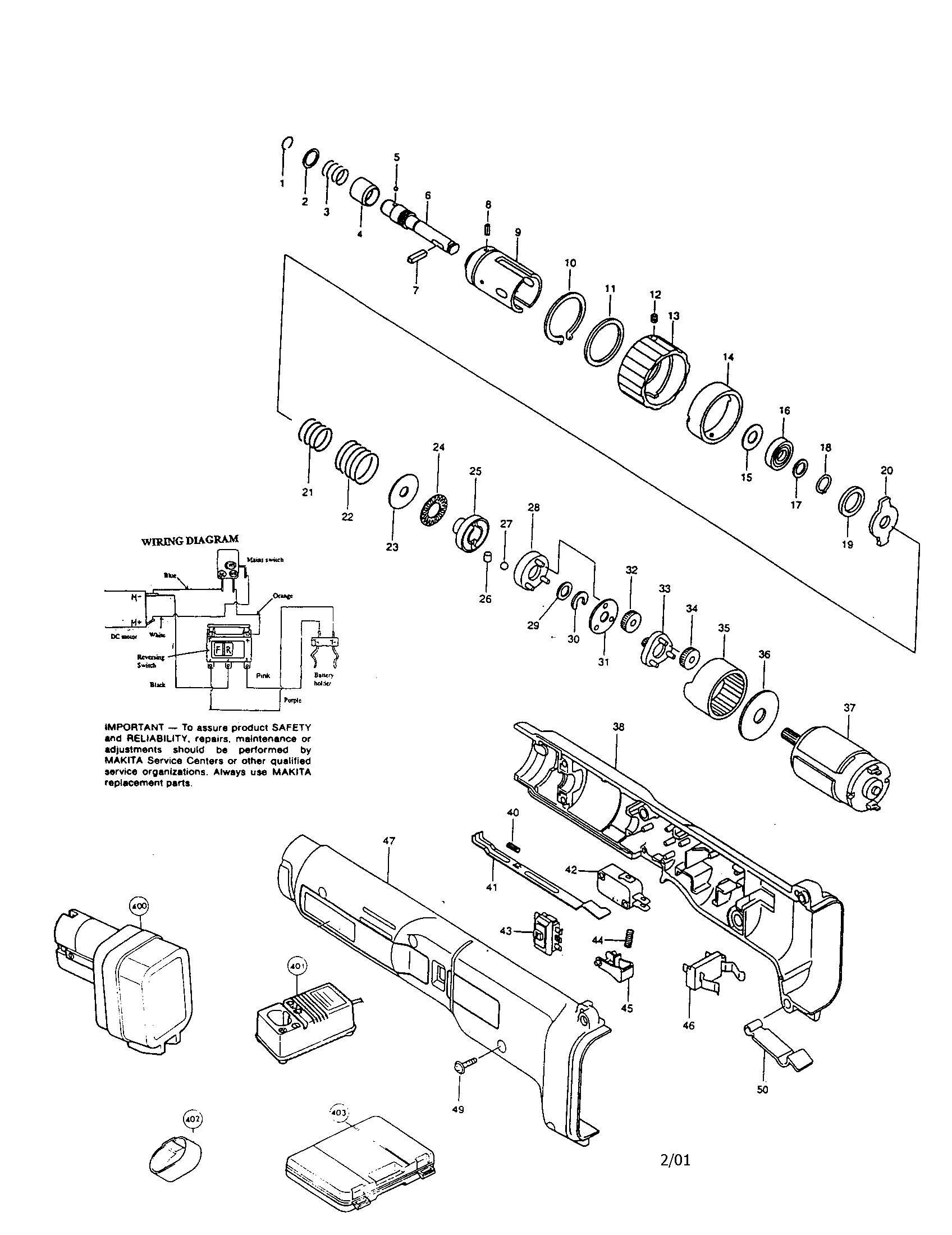 Cordless screwdriver