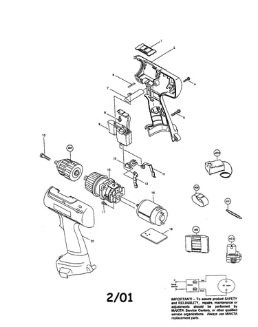 Cordless driver drill