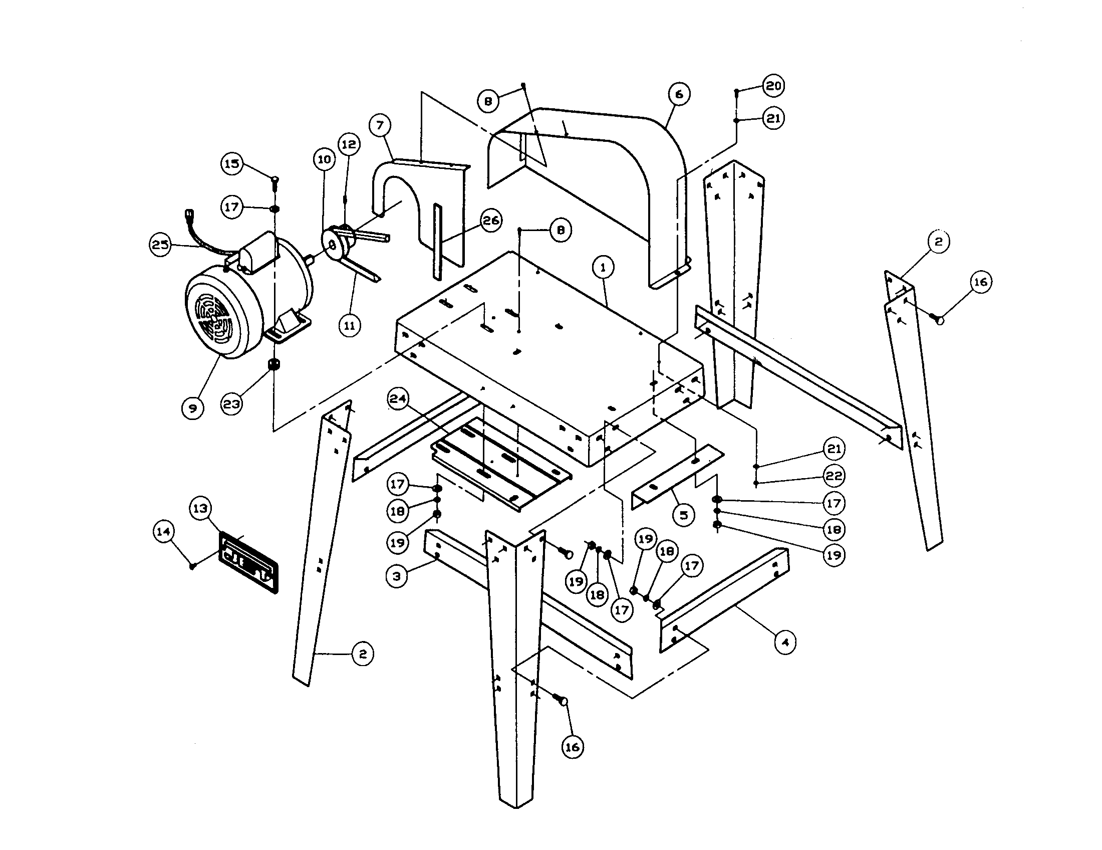 Jwbs-140s - stand assembly