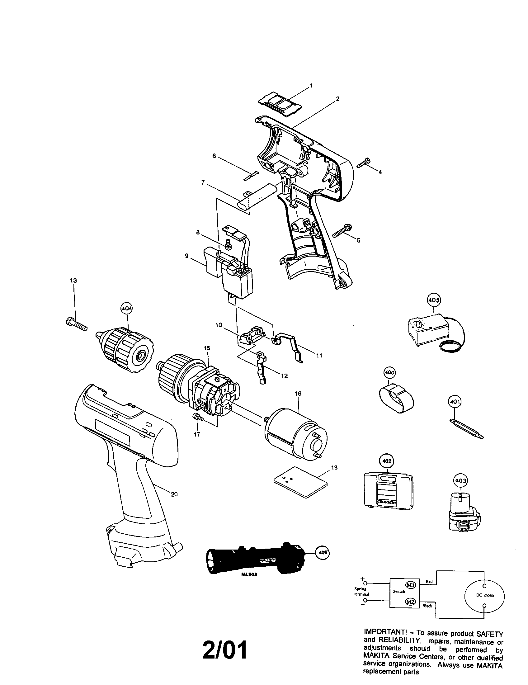3/8" cordless driver drill