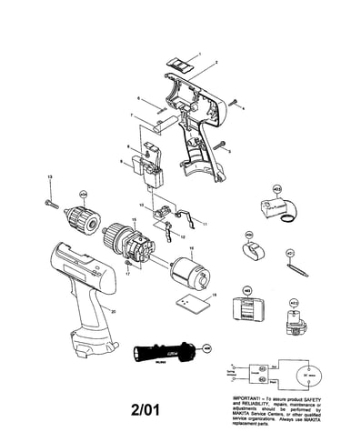 3/8" cordless driver drill