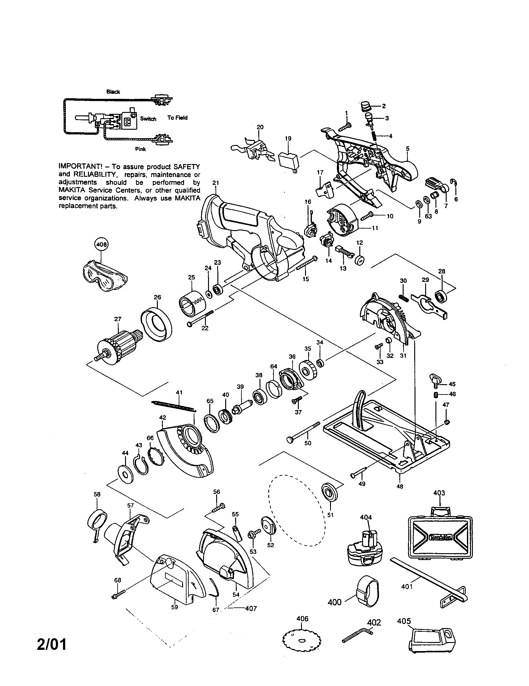6-1/2"(165mm) cordless circular saw