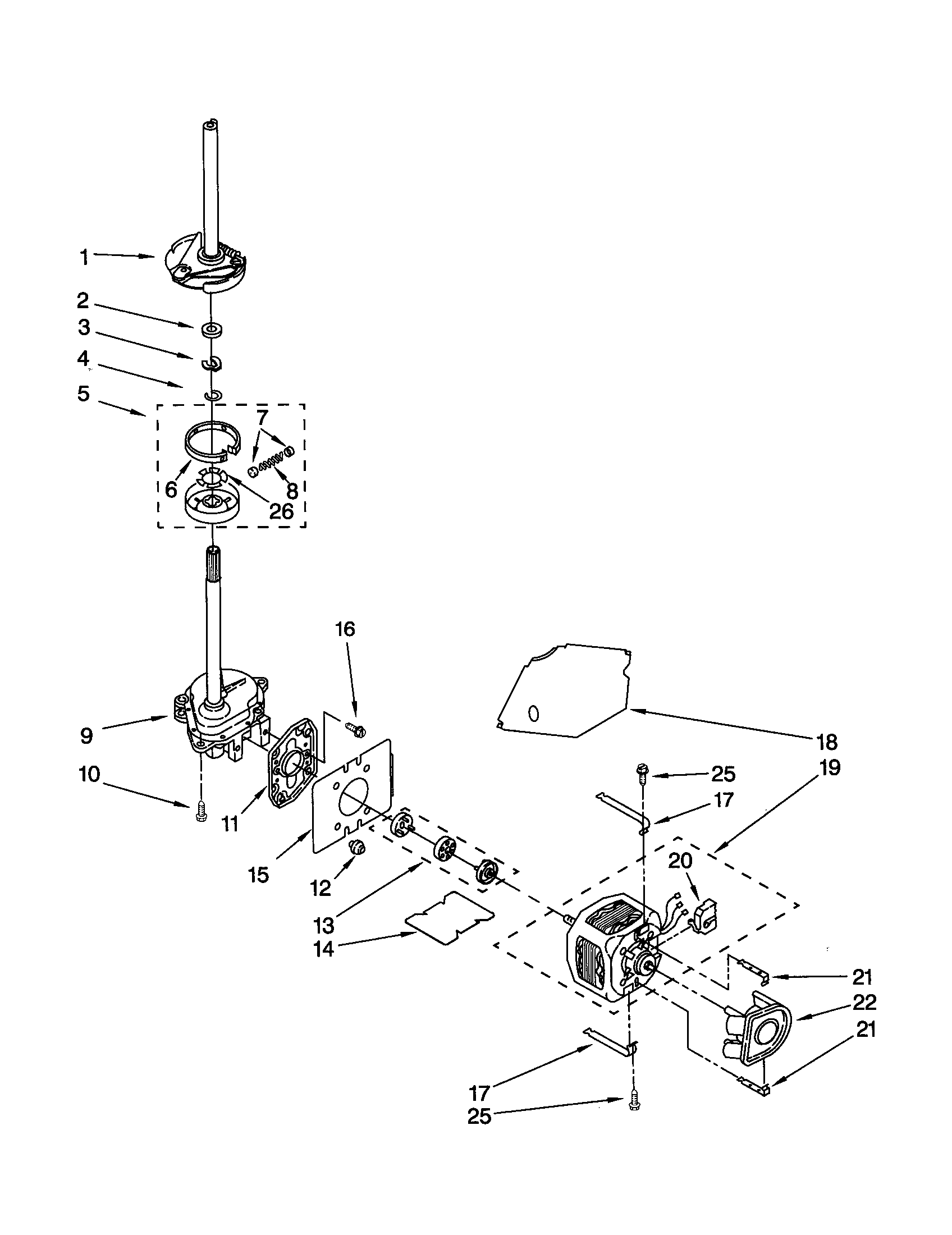 Brake/clutch/gearcase/motor/pump