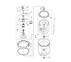 Kenmore 11022802100 agitator, basket and tub diagram