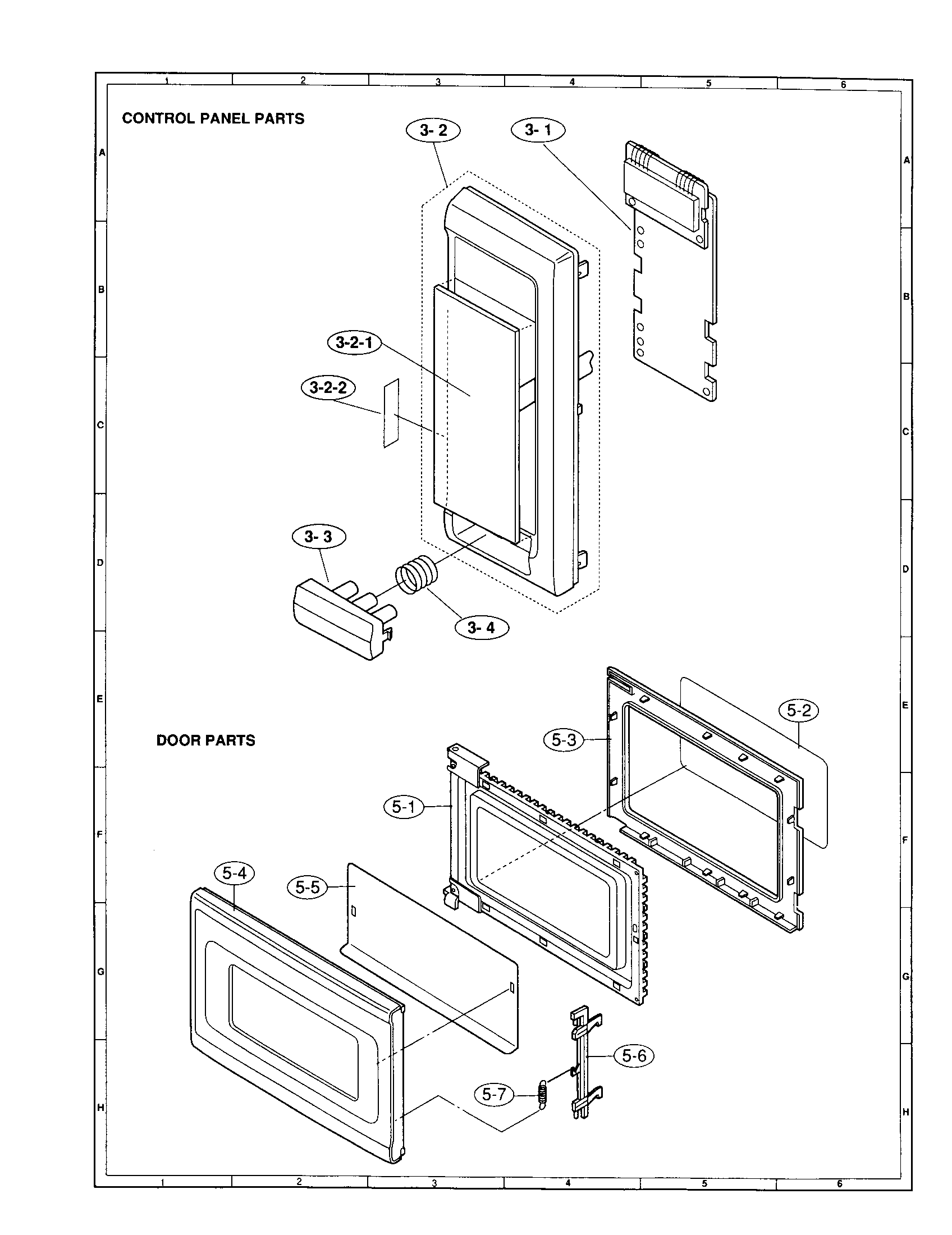 CONTROL PANEL AND DOOR