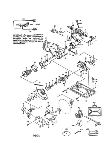 6 1/4"(160mm) cordless circular saw