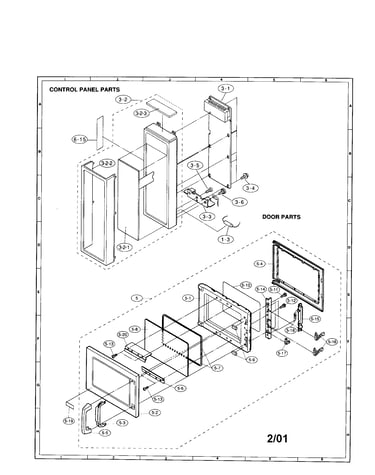 Control panel and door