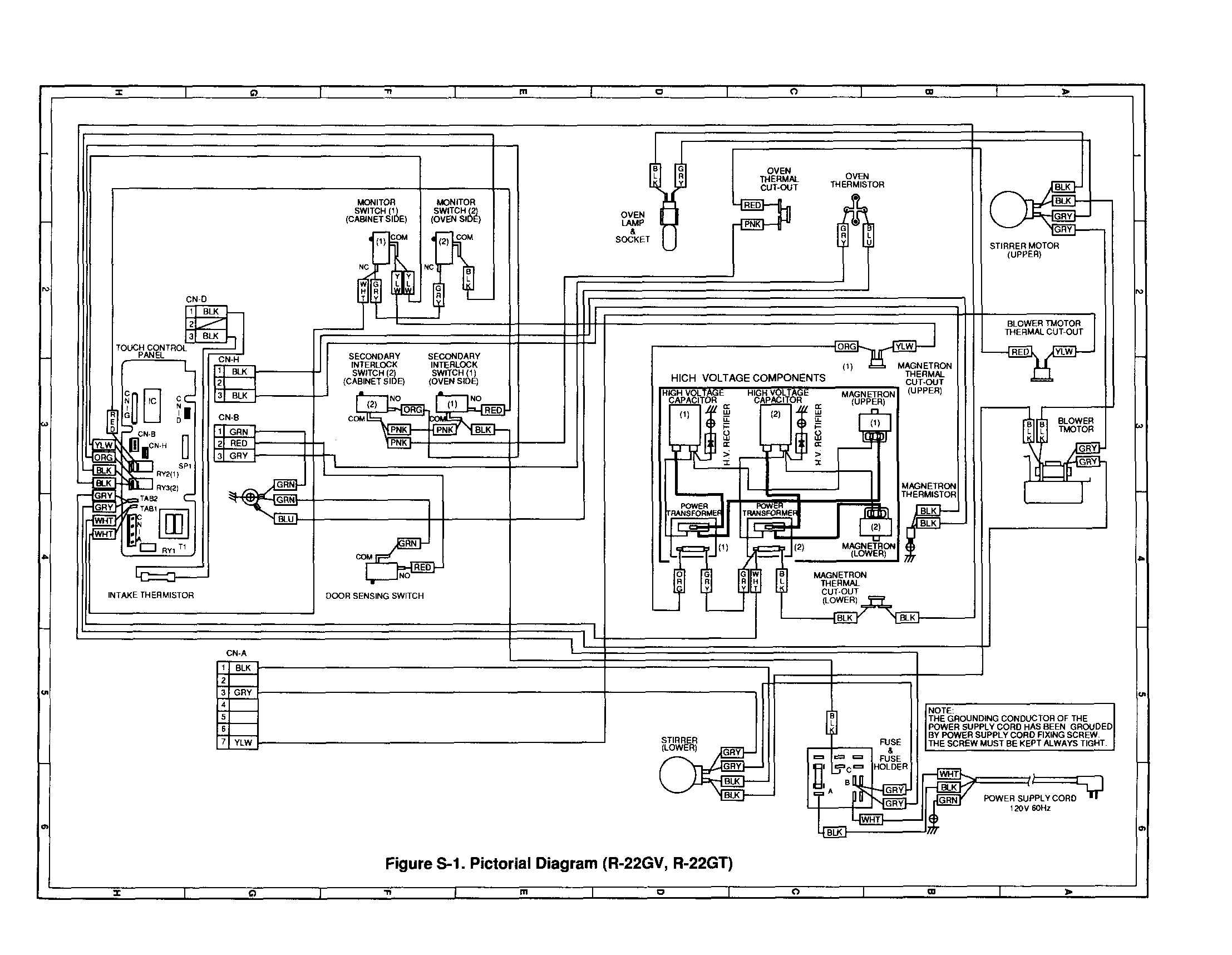 PICTORIAL DIAGRAM (R-22GV/GT)