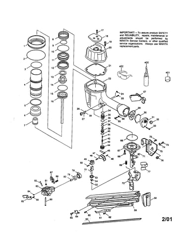 Pneumatic framing nailer
