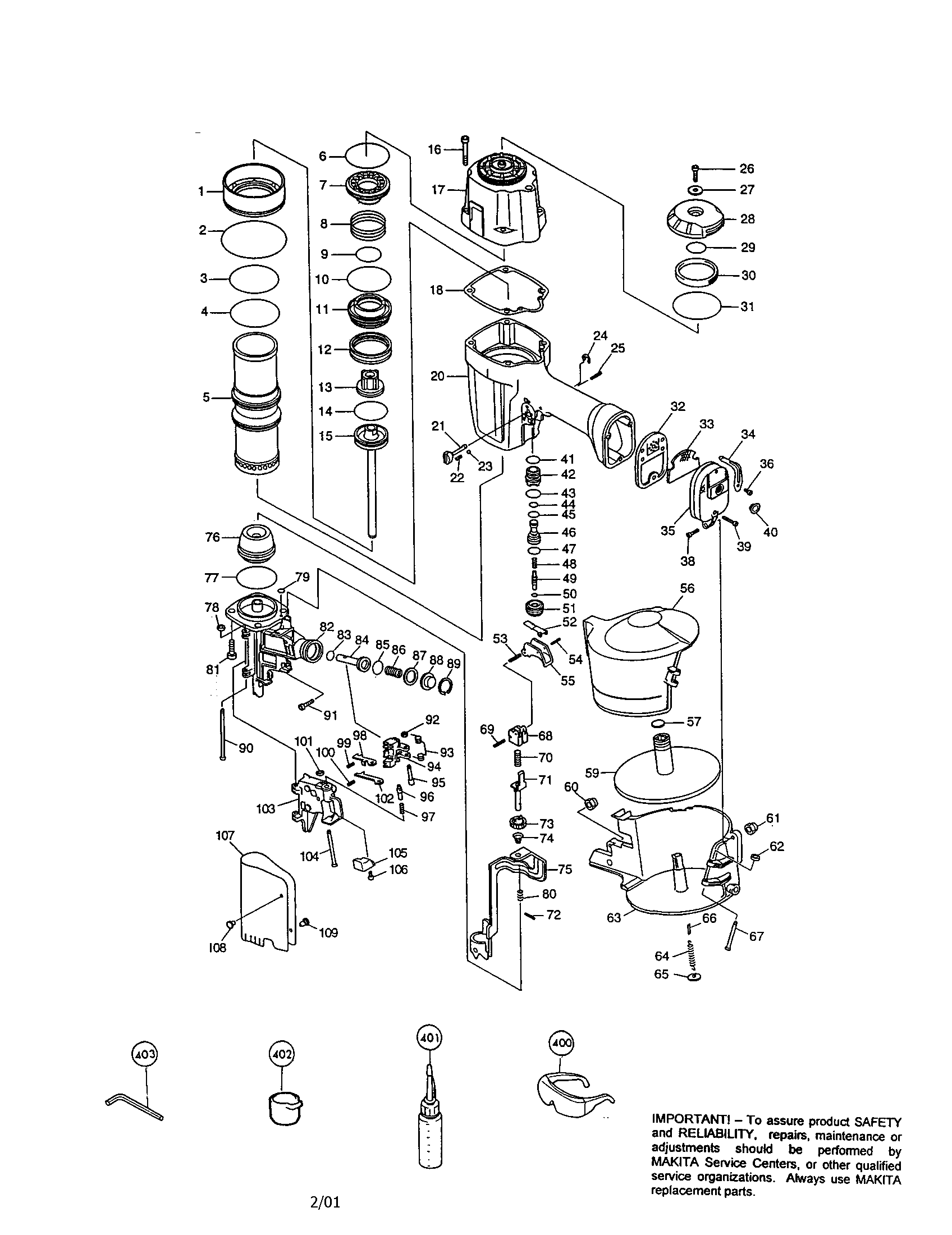 Coil nailer