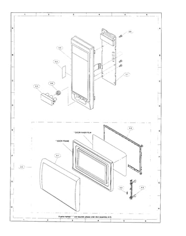 Control panel and door