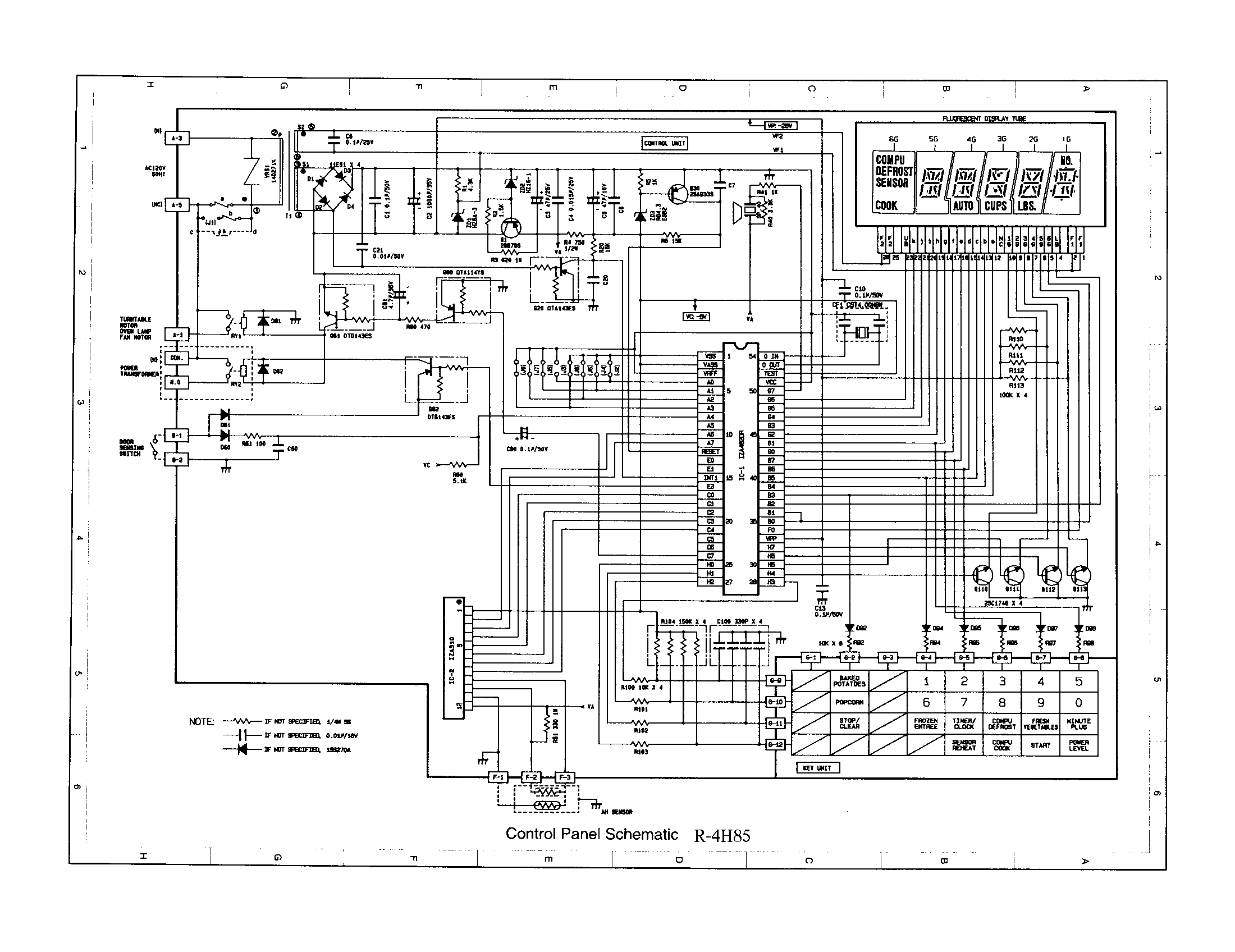 Control panel schematic r-4h84