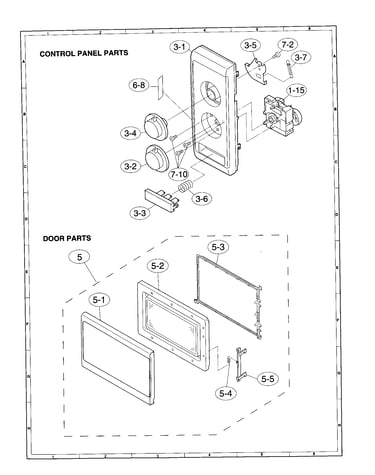 Control panel and door