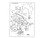 Sharp R-3A85 oven and cabinet diagram