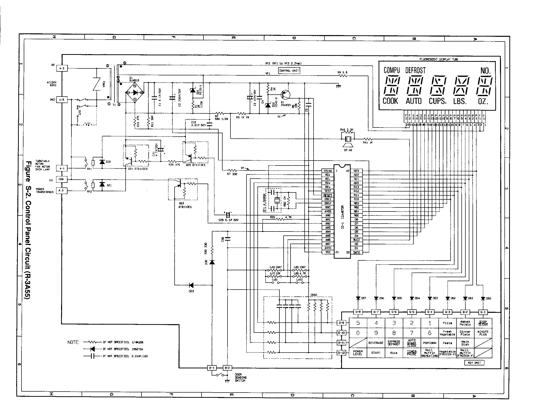 CONTROL PANEL CIRCUIT R-3A55