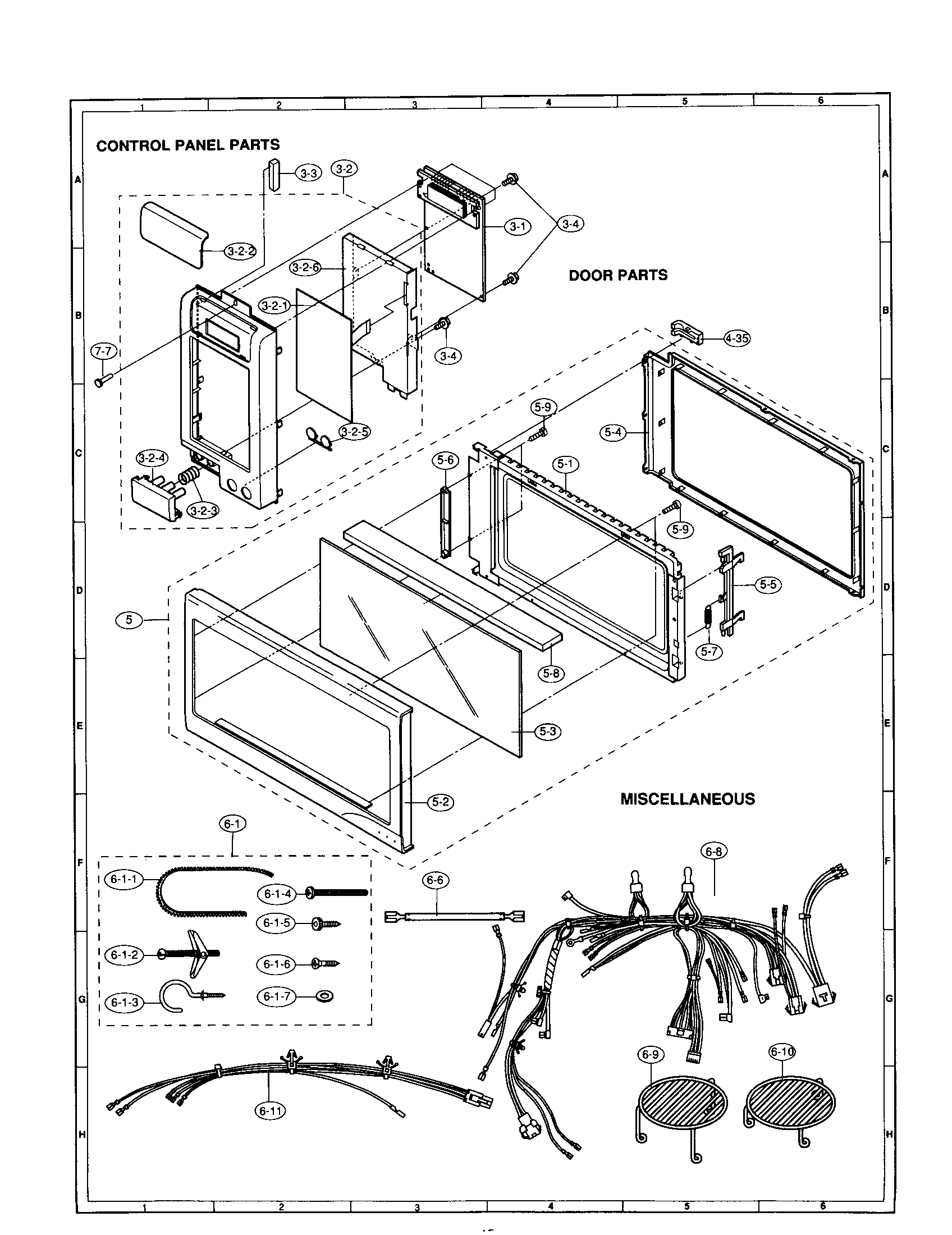 Control panel/door