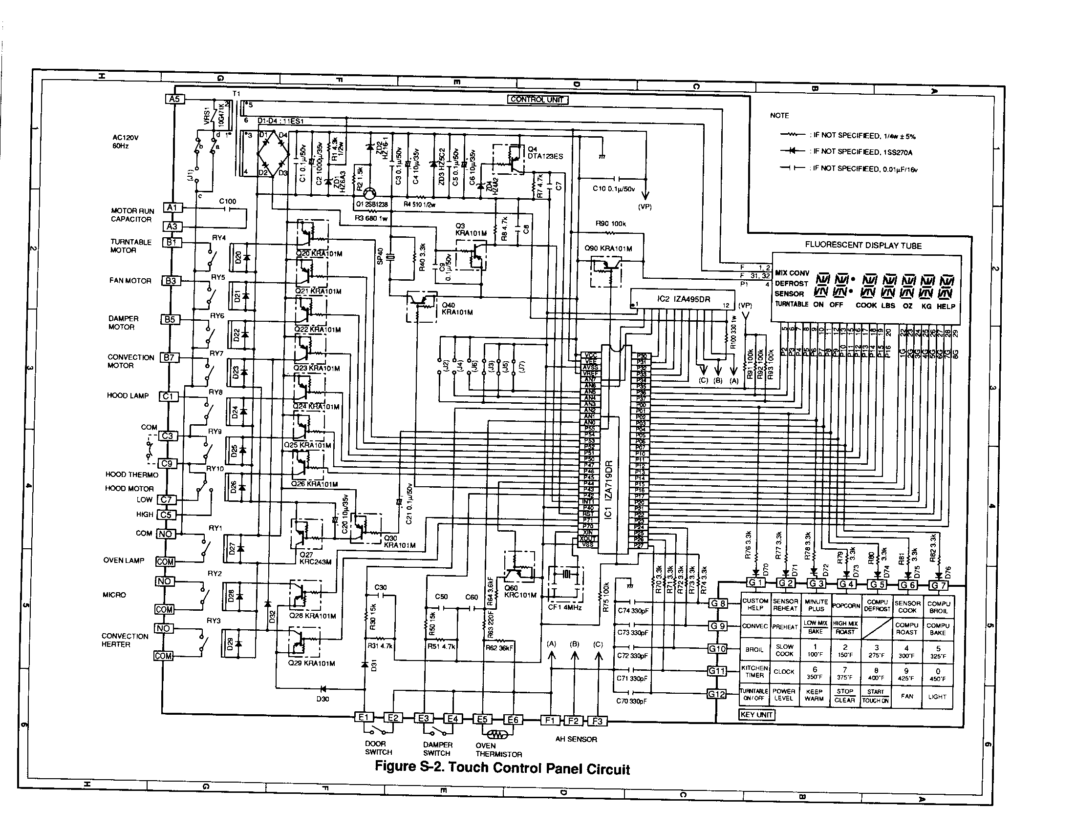 Touch control panel circuit