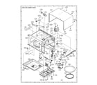 Sharp R-3A88 oven and cabinet diagram