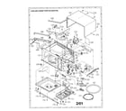 Sharp R-320AW oven and cabinet diagram