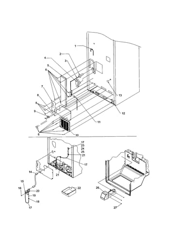 Cabinet back/water valve