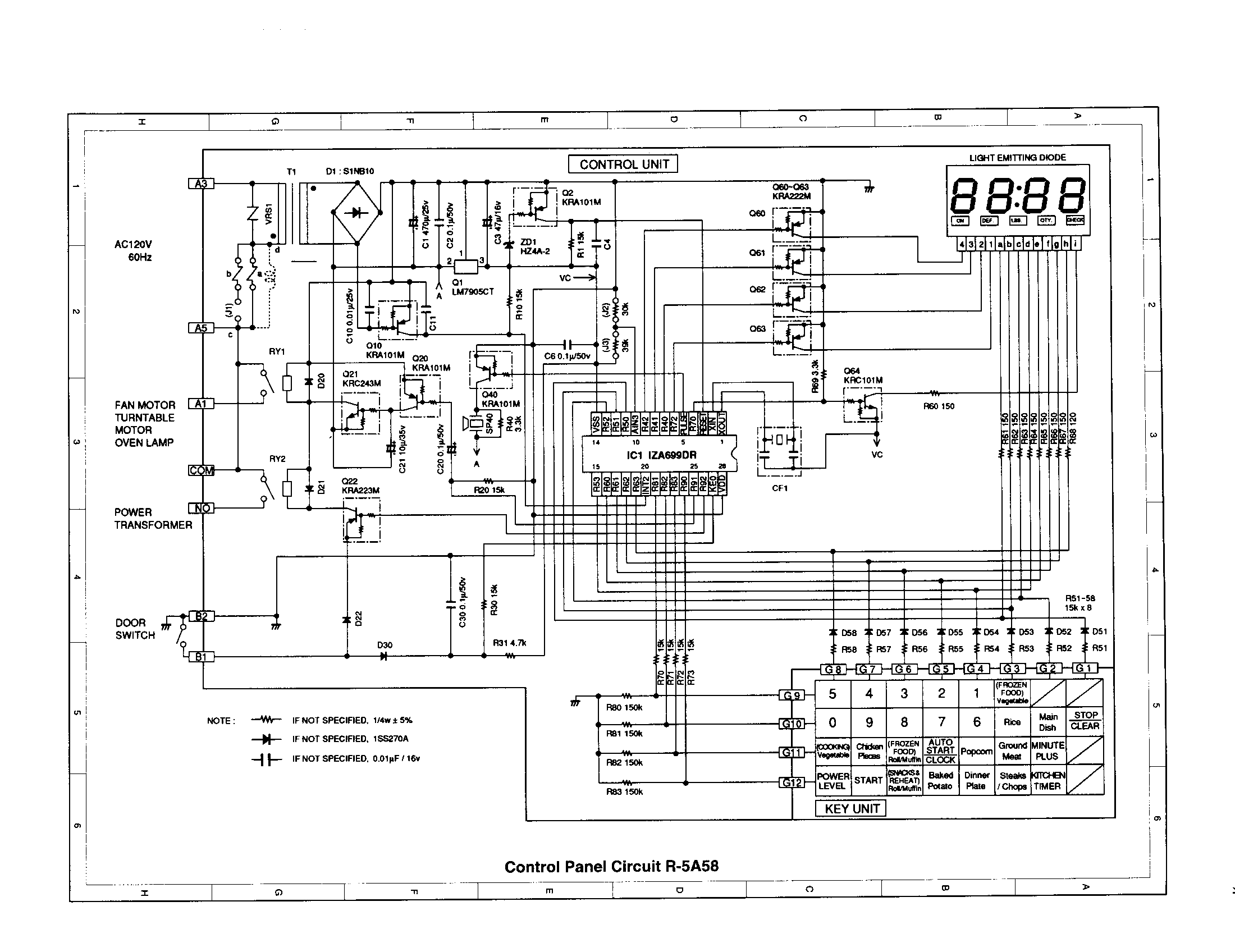 Control panel circuit r-5a58