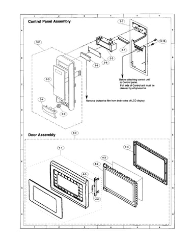 Control panel/door