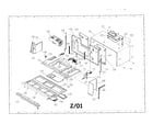 Sharp R-1831B cabinet assembly diagram