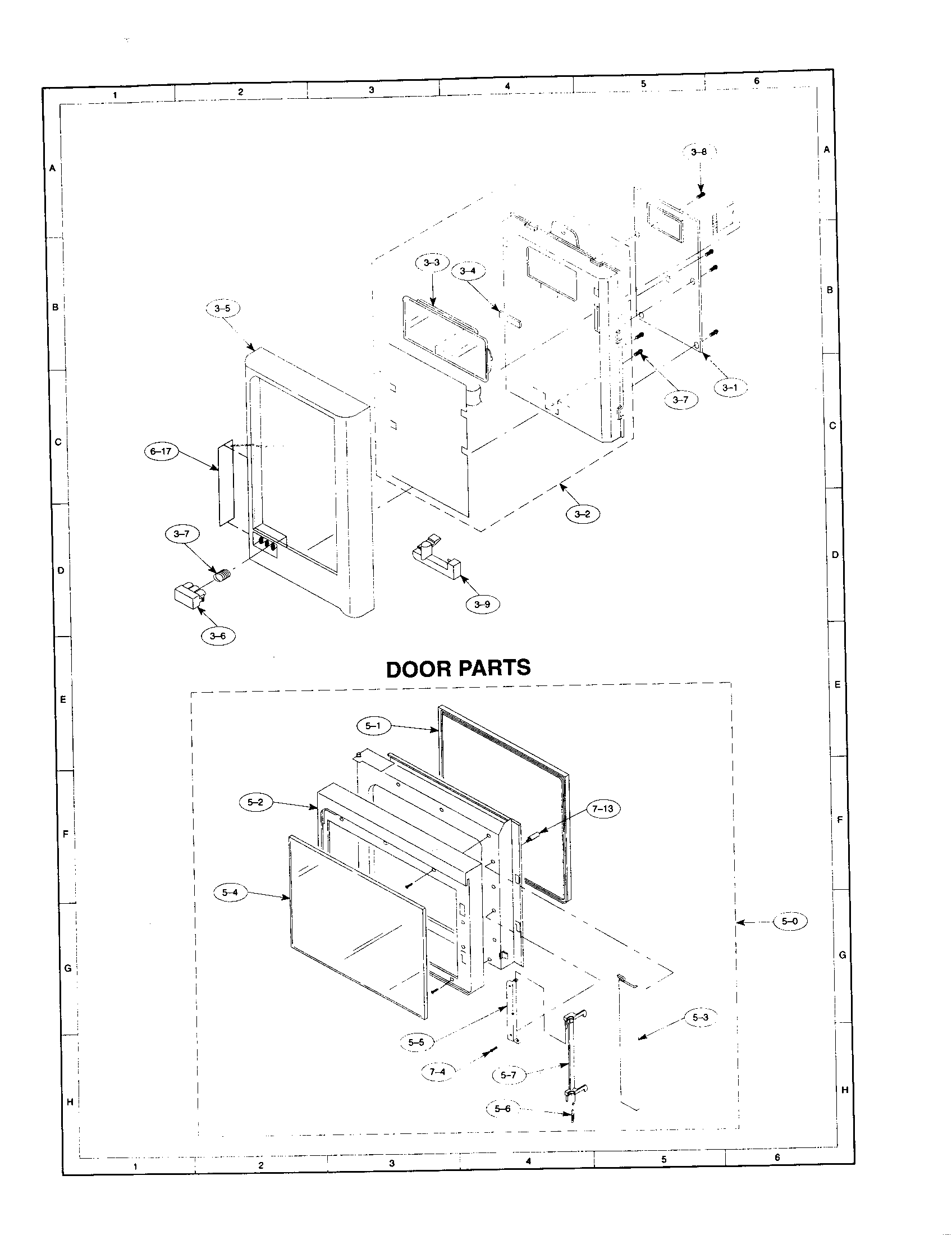 Control panel and door