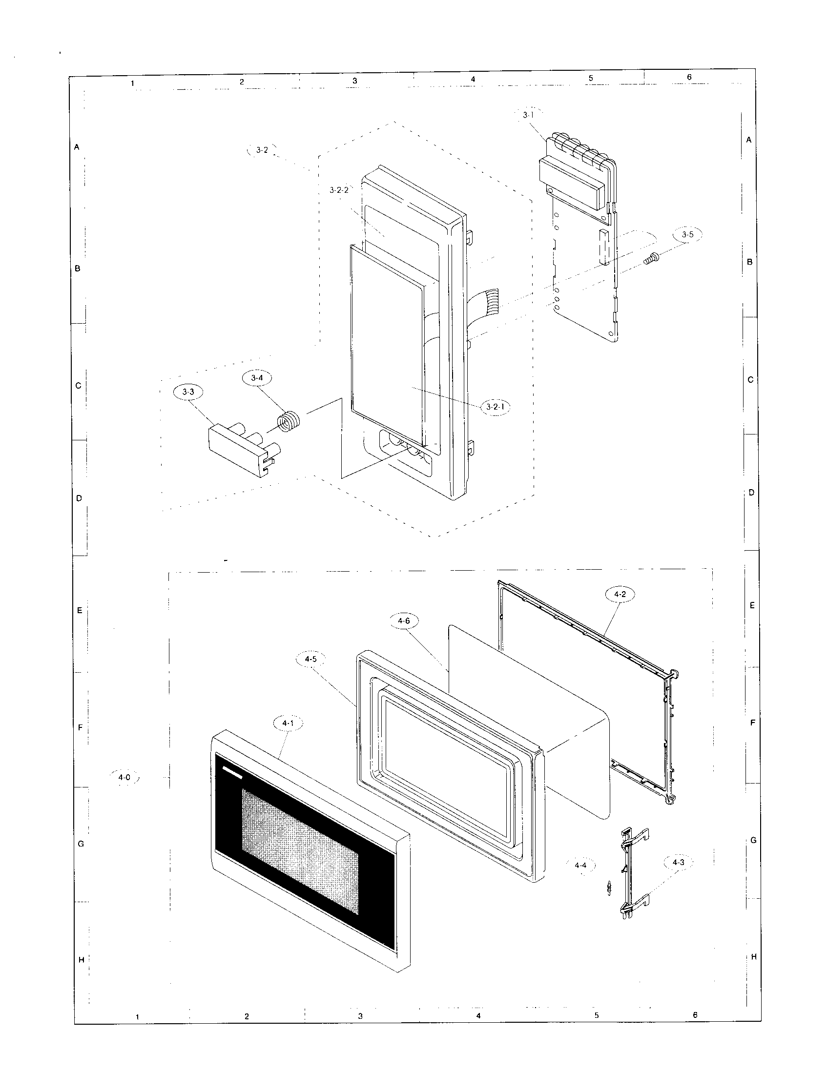 Control panel and door