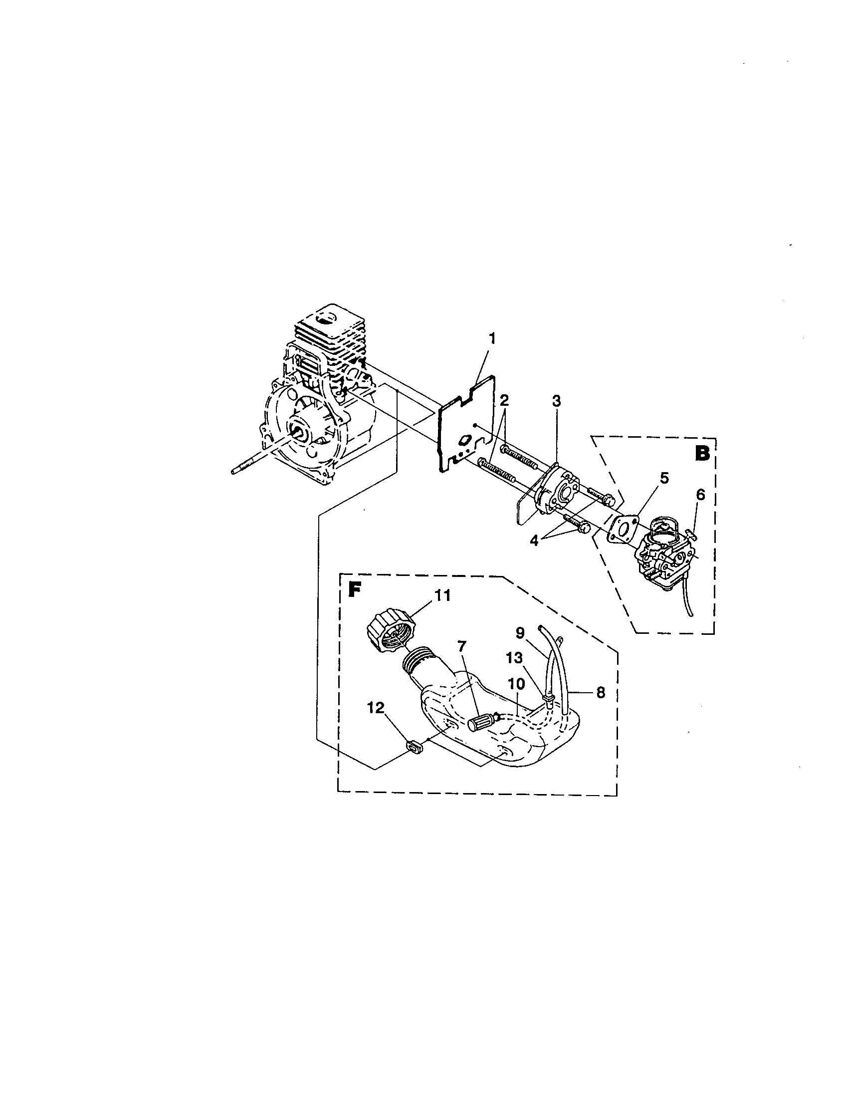 Carburetor-fuel tank