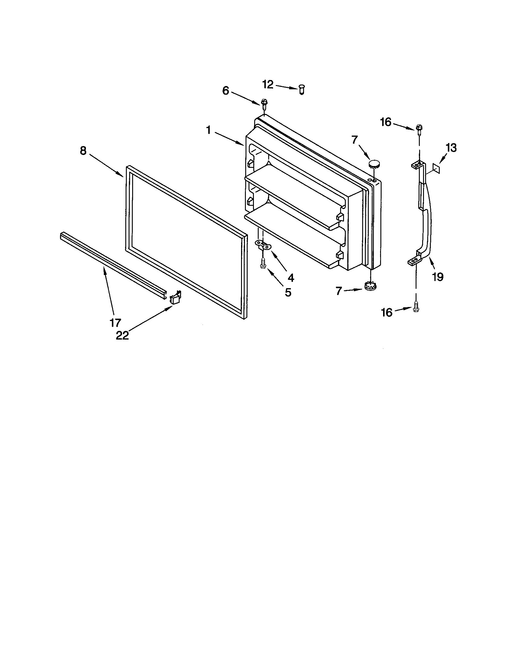 Freezer door