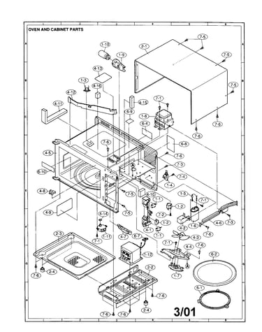 Oven and cabinet