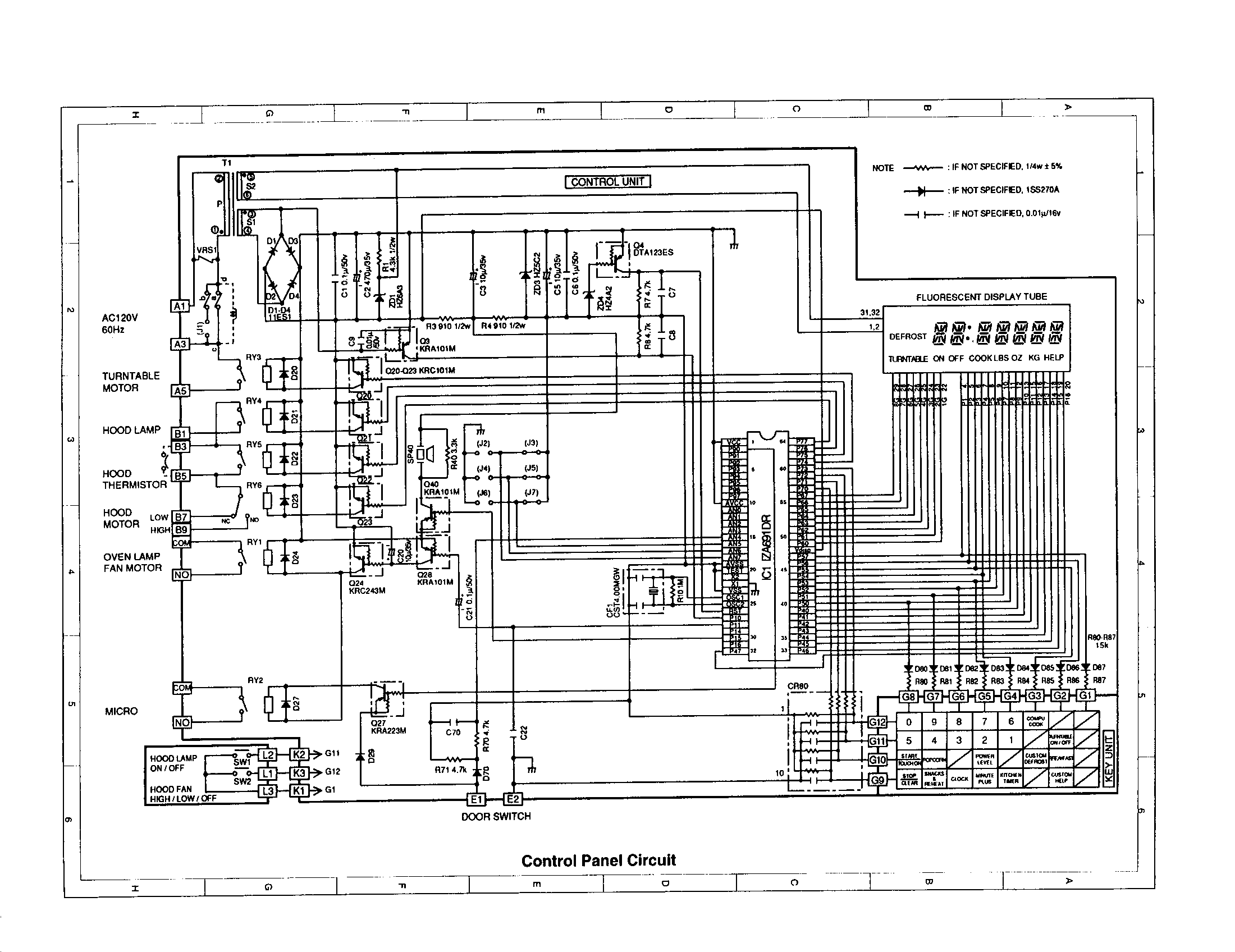 Control panel circuit