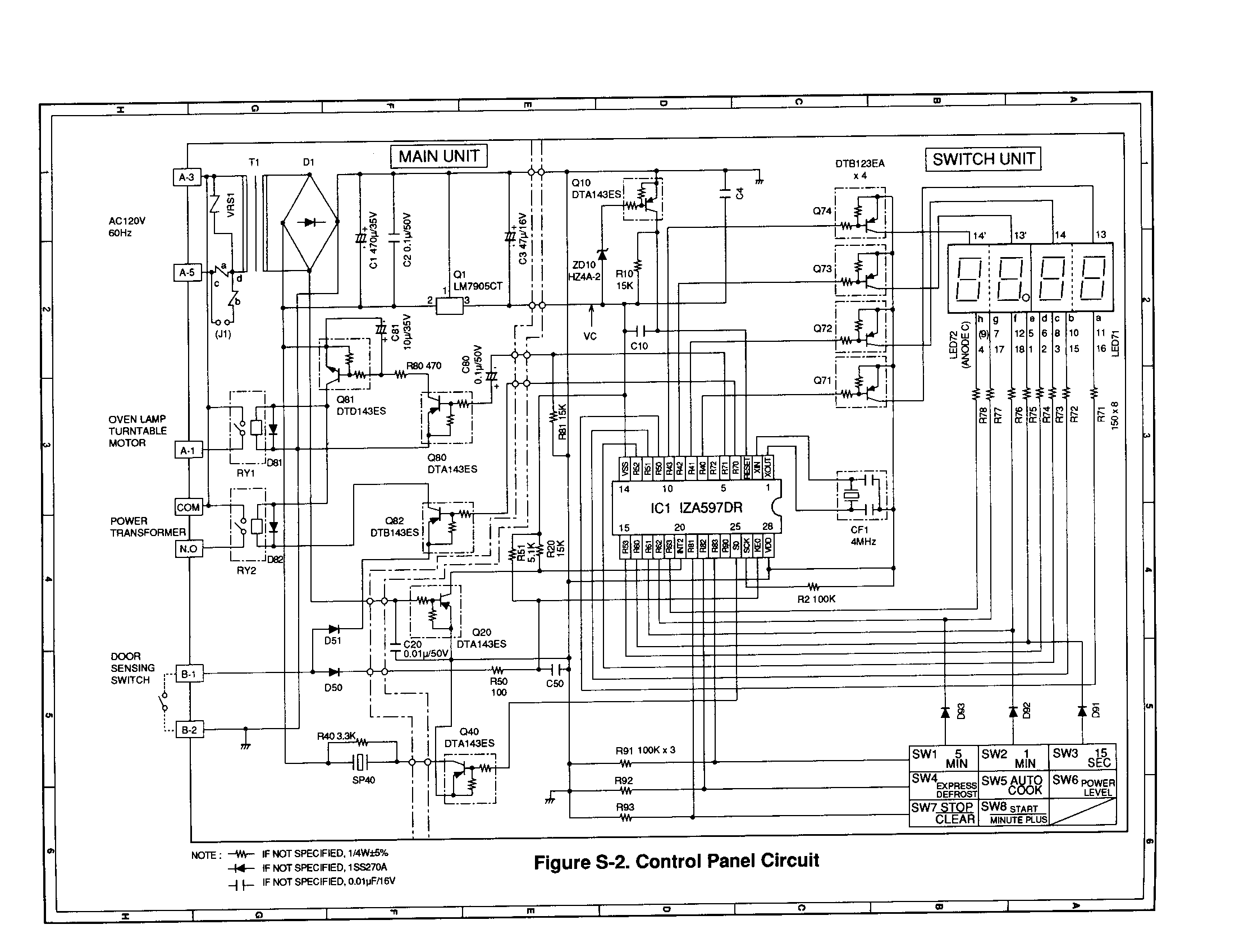 Control panel circuit