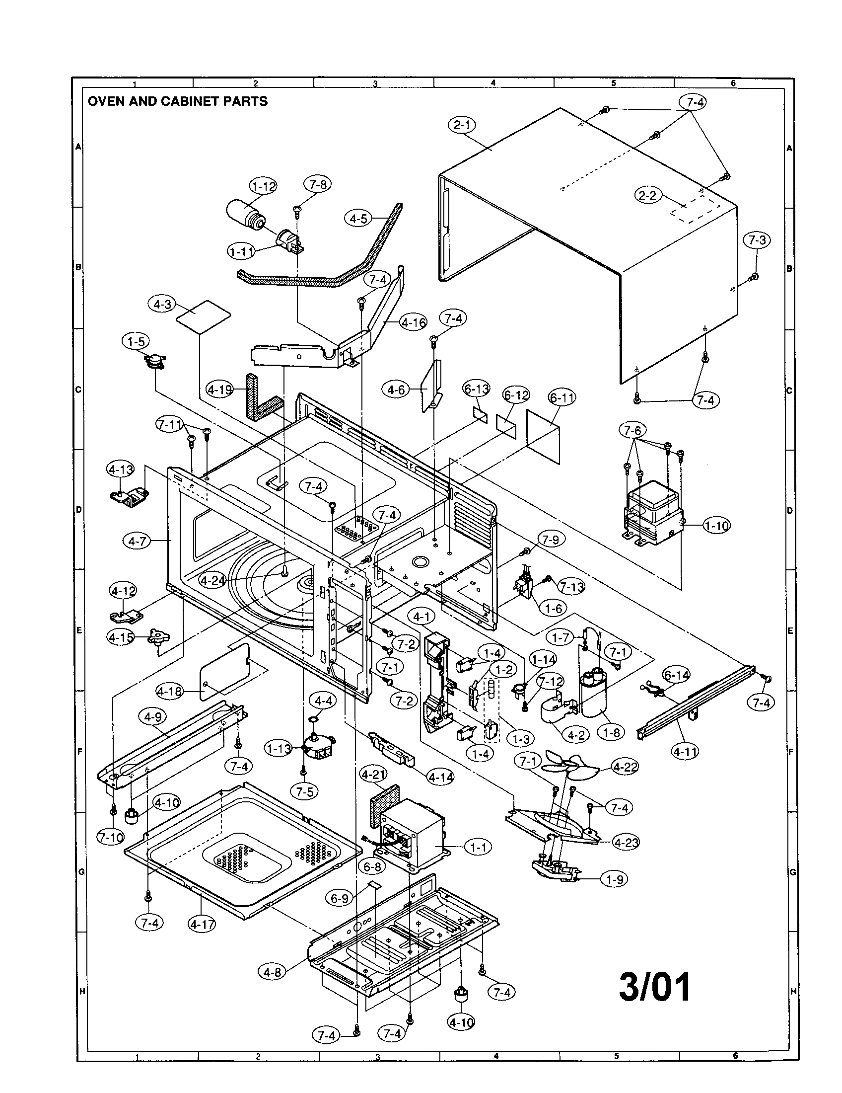 Oven and cabinet