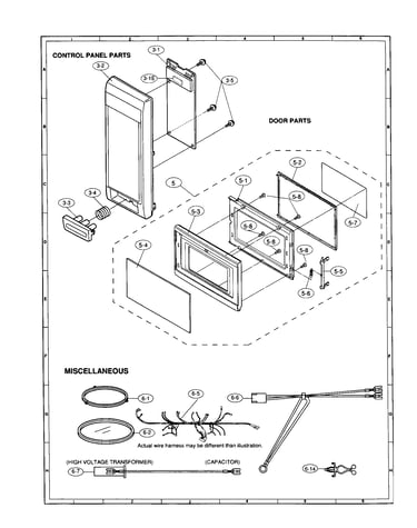 Control panel and door