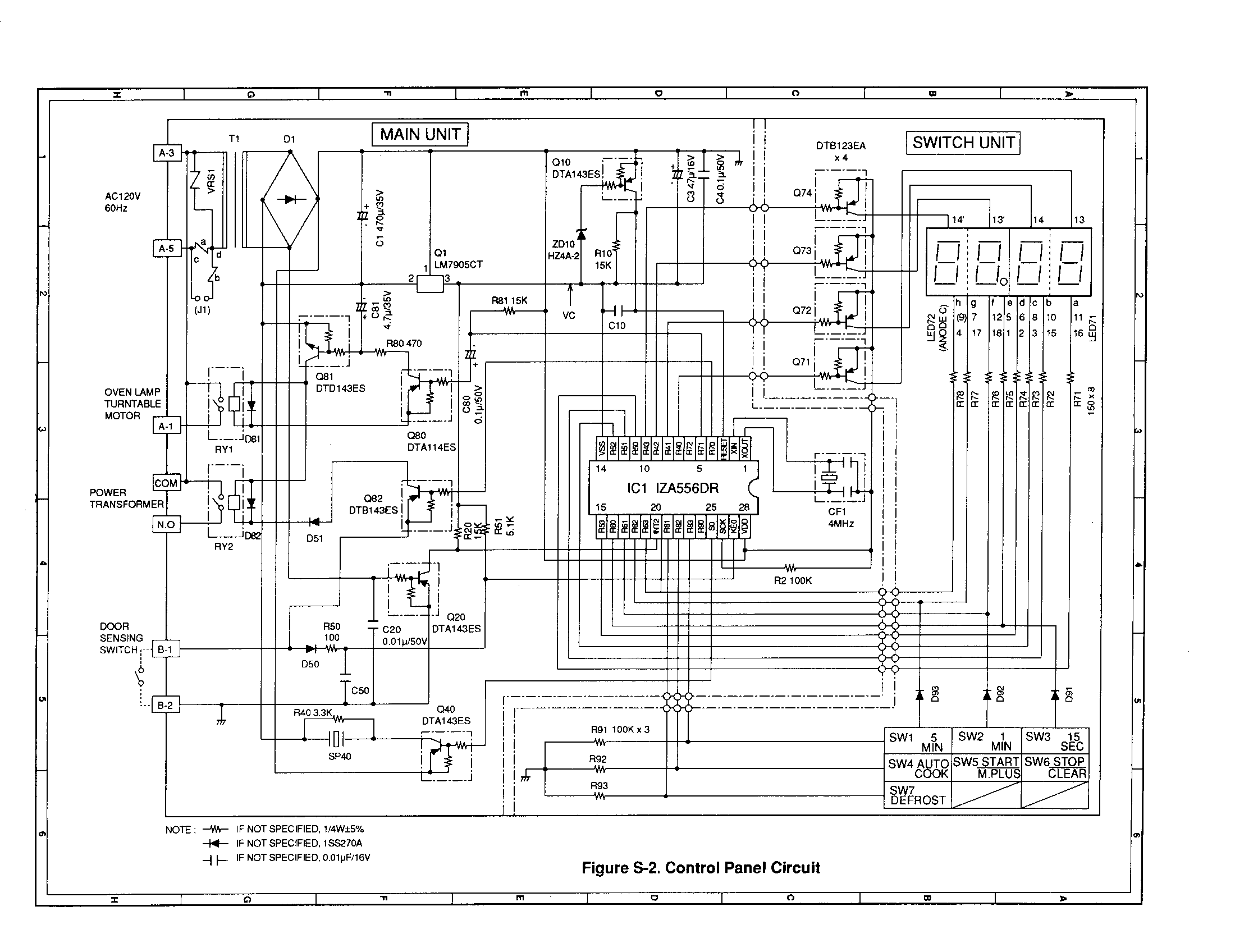 Control panel circuit