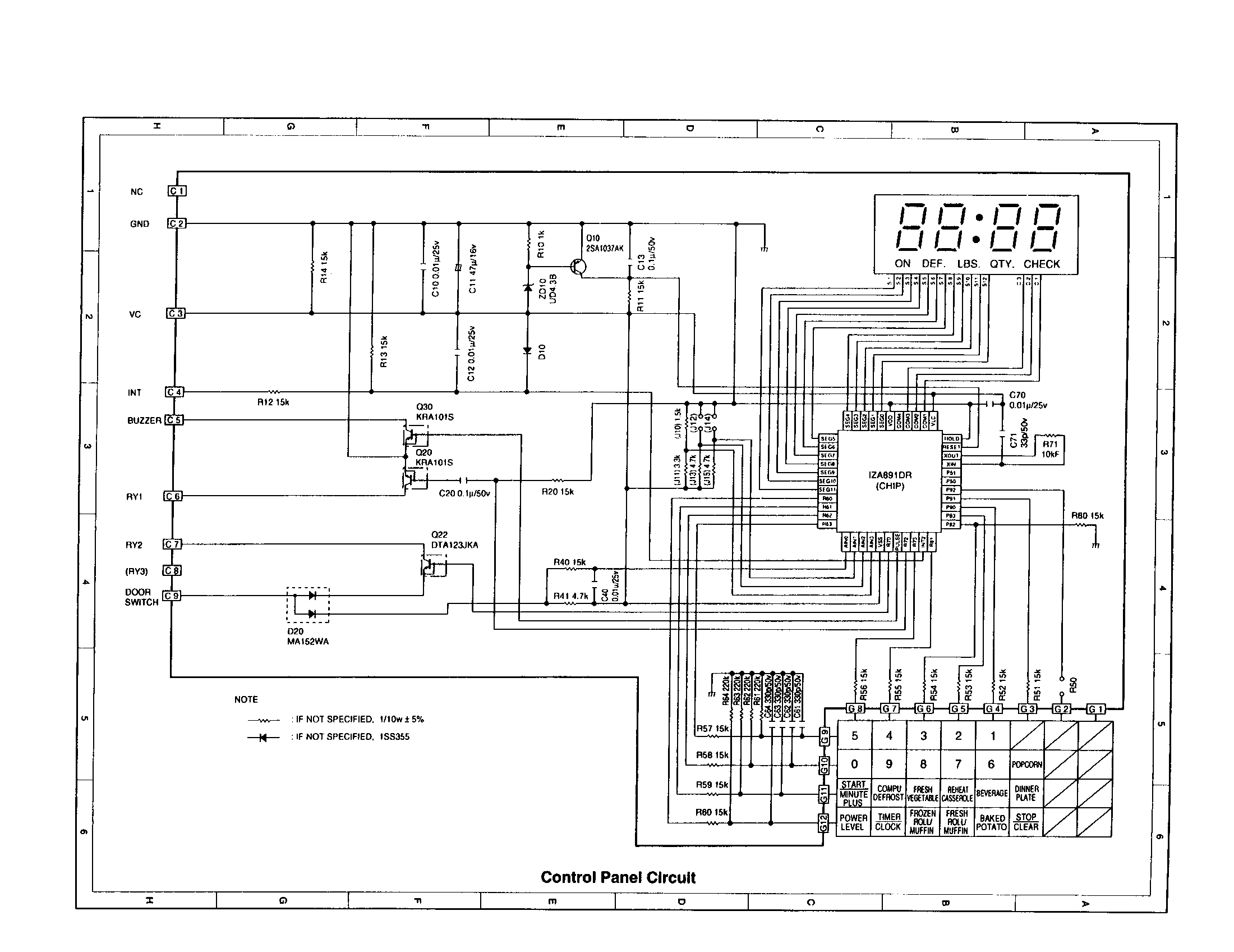 Control panel circuit