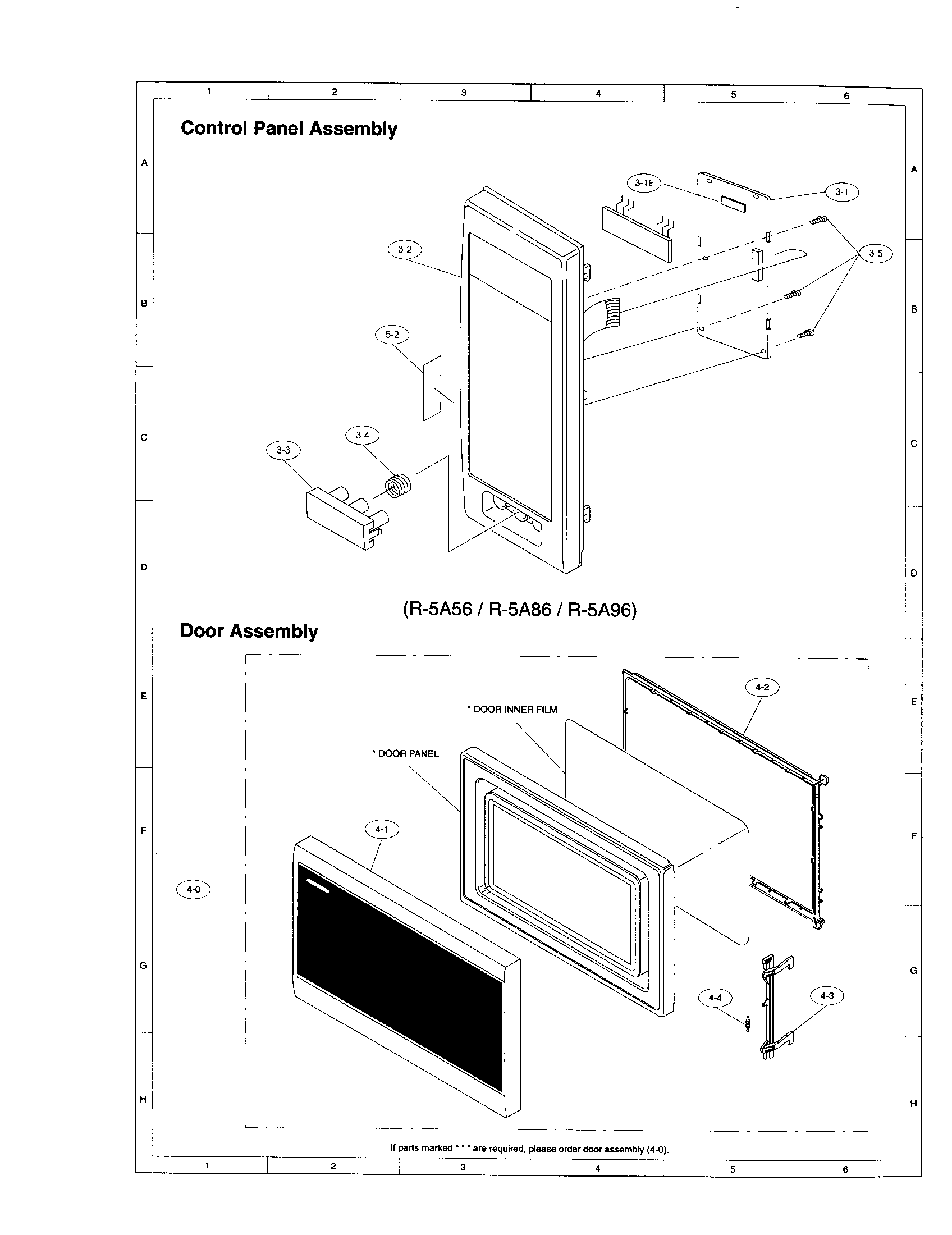 CONTROL PANEL AND DOOR