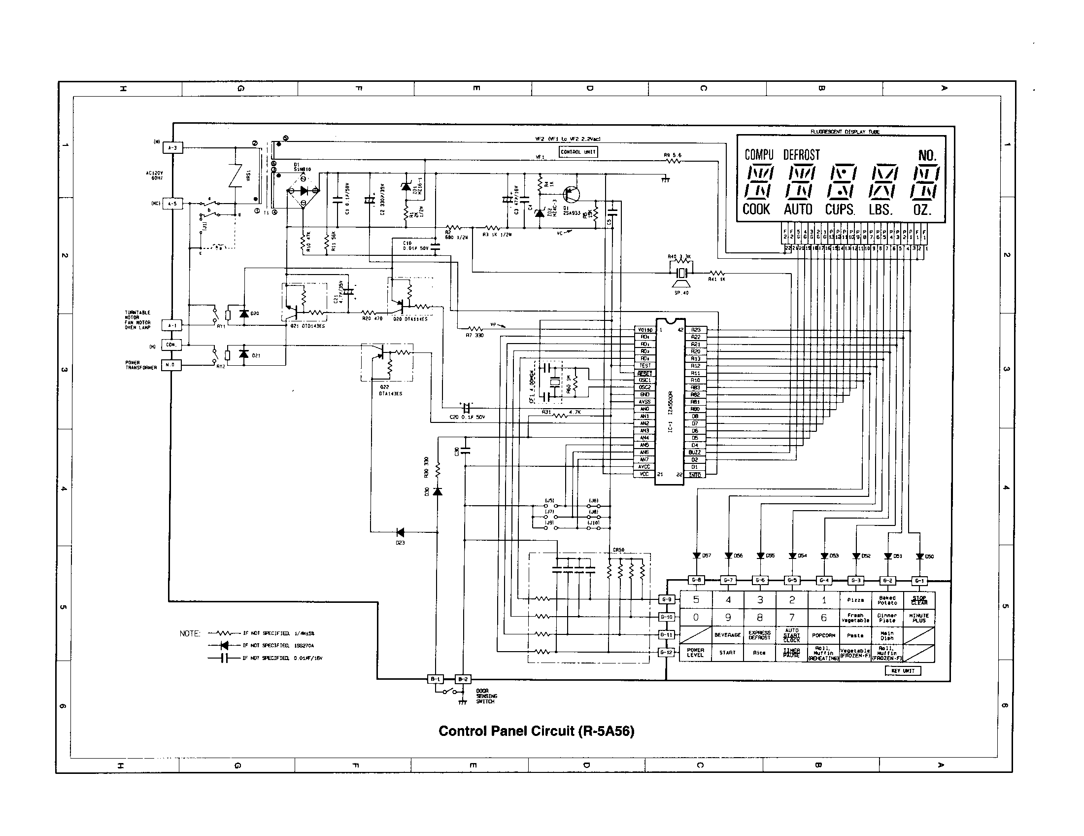 (R-5A56)--CONTROL PANEL CIRCUIT