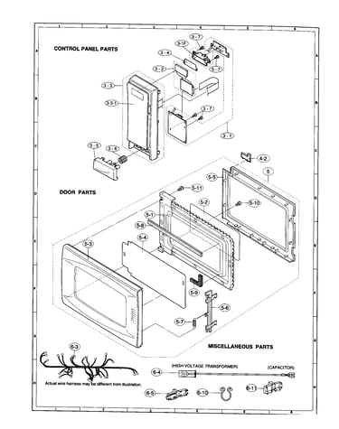 Control panel and door
