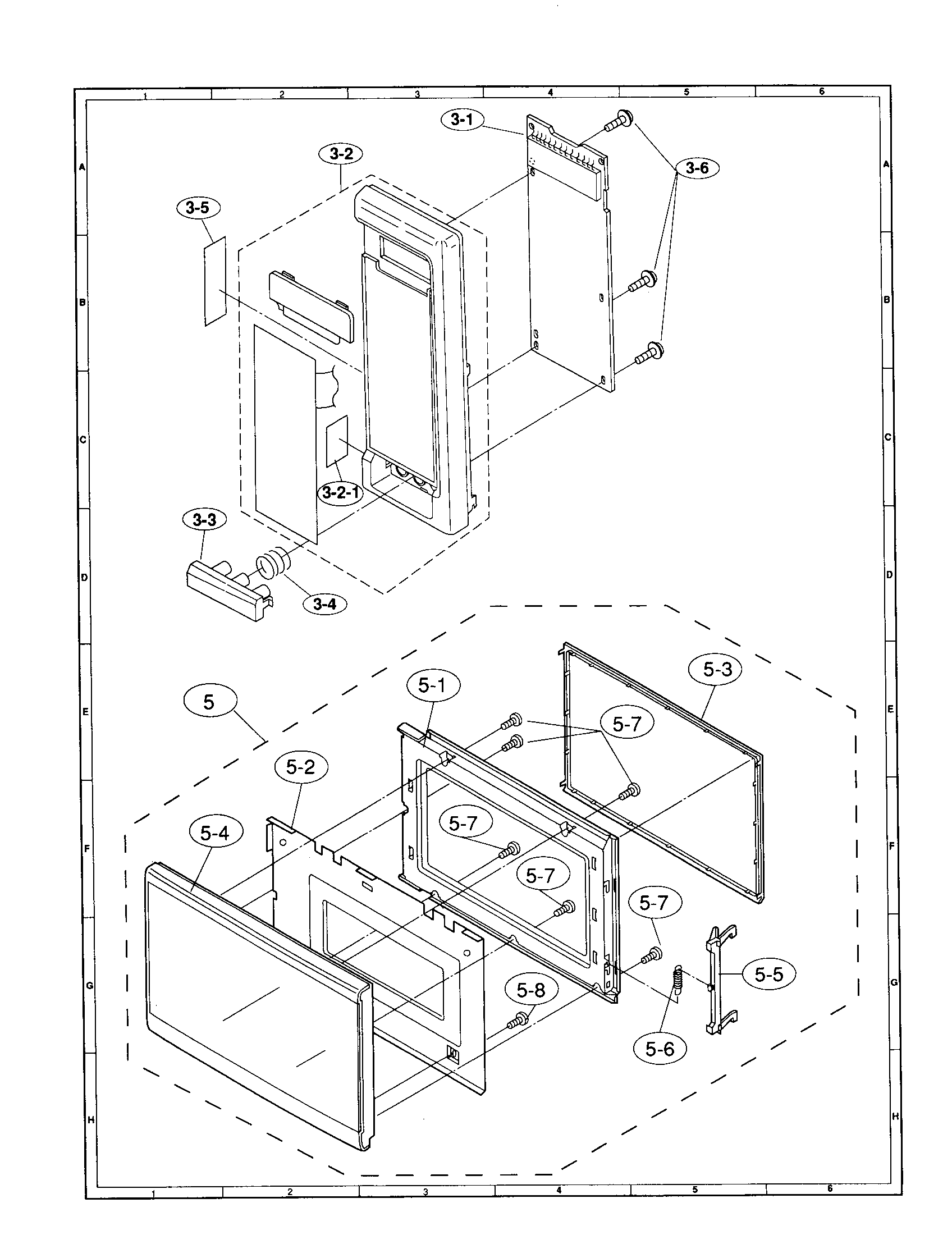 Control panel/door