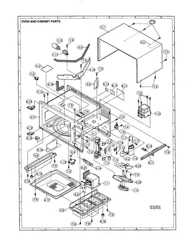 Oven and cabinet