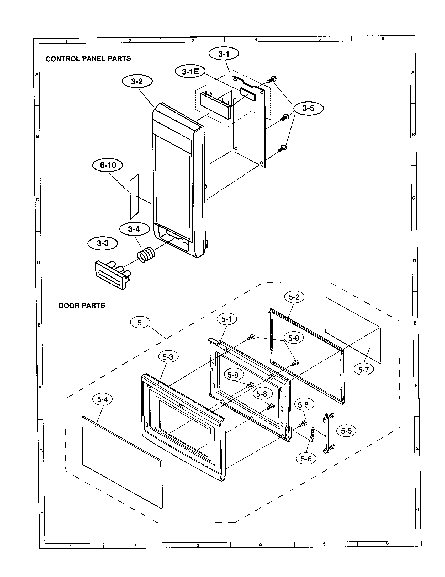 Control panel/door