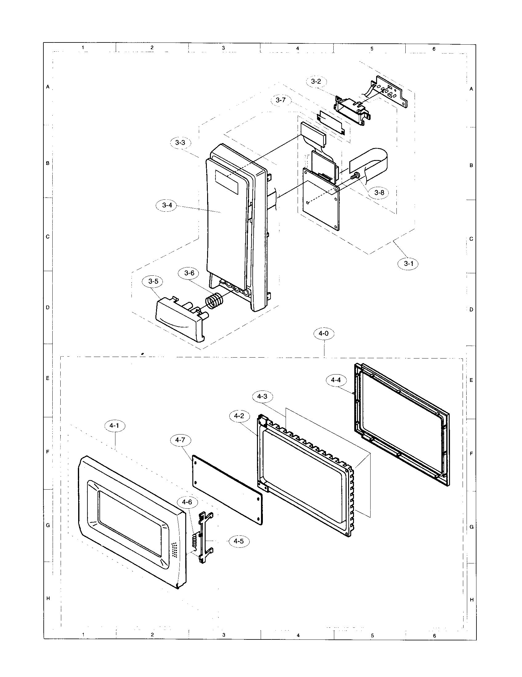 Control panel and door
