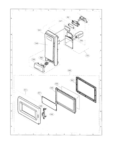 Control panel and door