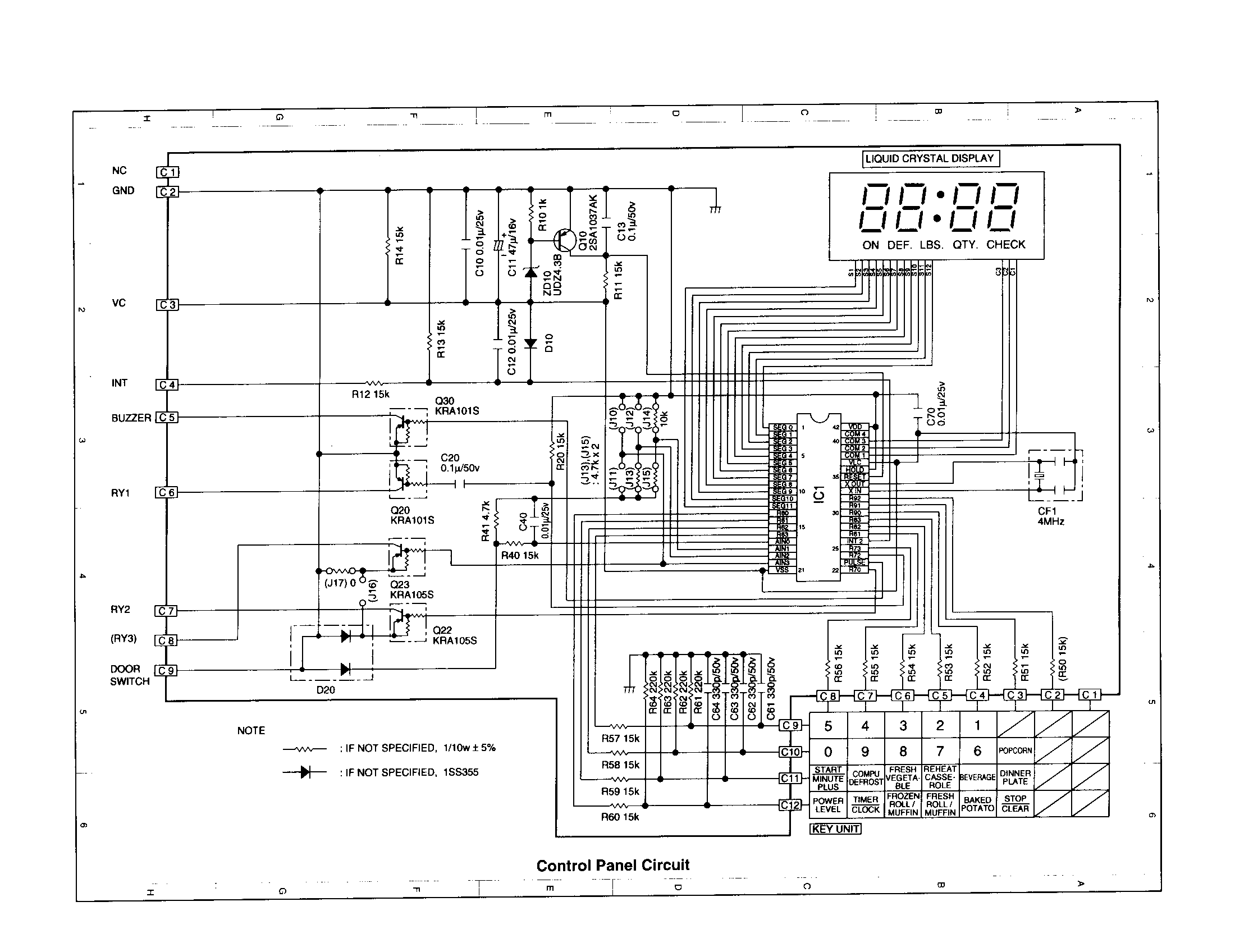 Control panel circuit