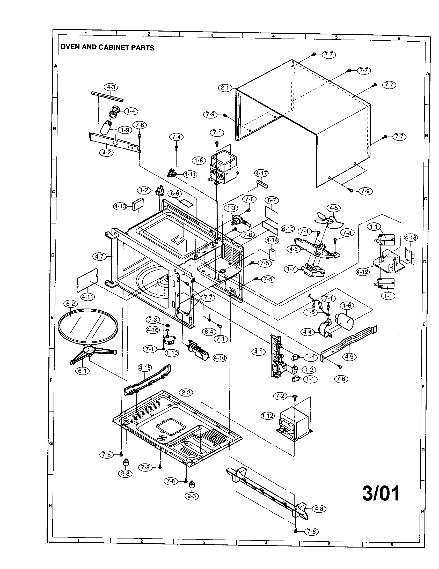 Oven and cabinet
