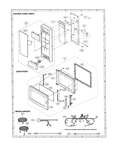 Control panel and door