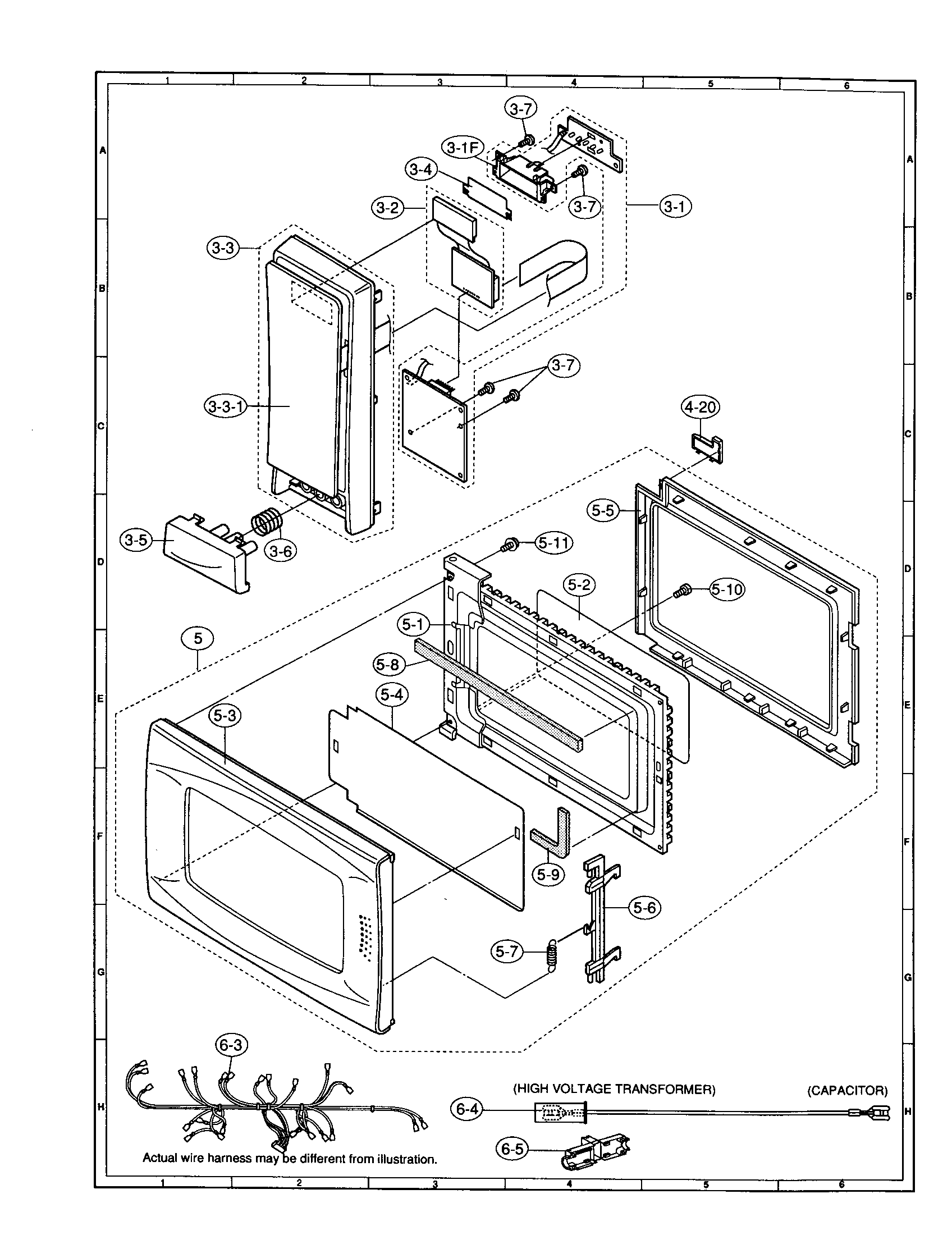 Control panel and door
